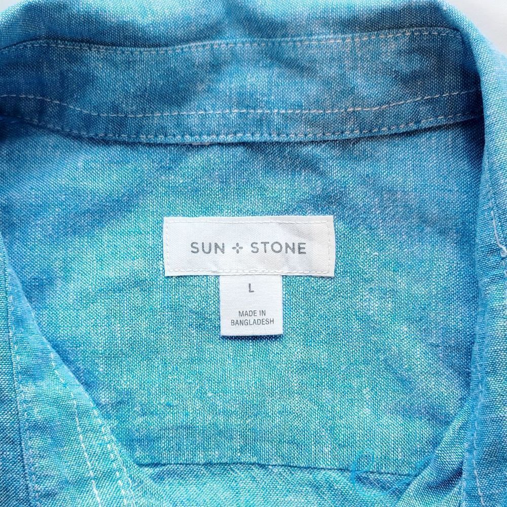 Sun+ Stone Blue Button Shirt - Picture 9 of 9
